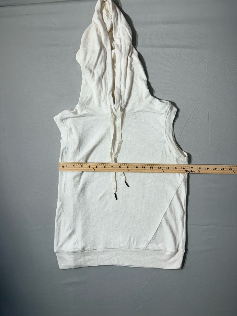 Evereve Zoey Sleeveless Hooded Pullover sweatshirt - Cream - Picture 4 of 6